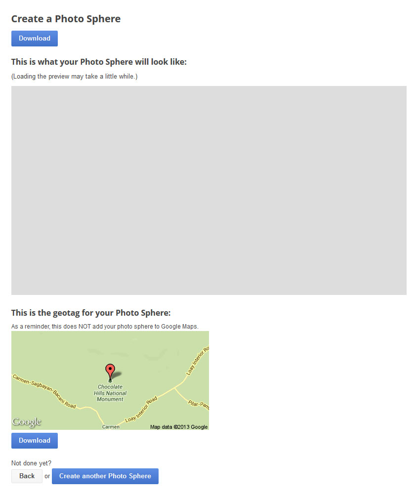 upload photosphere to google maps